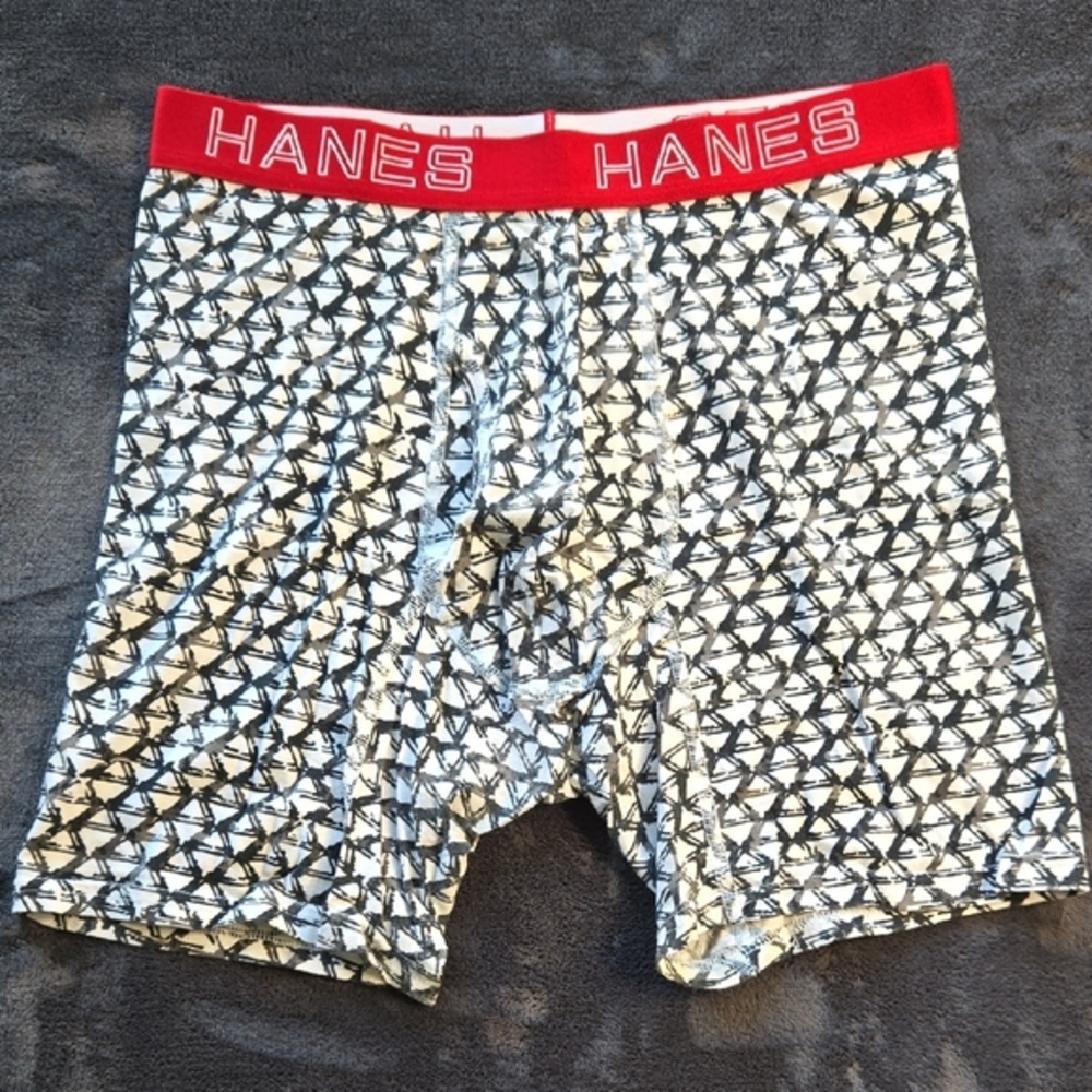 Hanes Comfort Flex Fit Boxer Briefs - Black and White